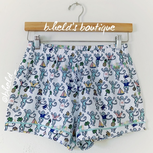 Roller Rabbit Charleston Monkey Polo Pajamas in White Monkey Size XS New NWT - Picture 9 of 16